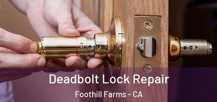 Deadbolt Lock Repair Foothill Farms - CA