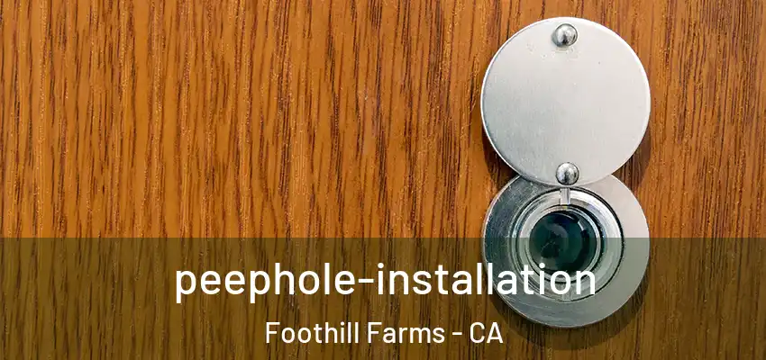  peephole-installation Foothill Farms - CA